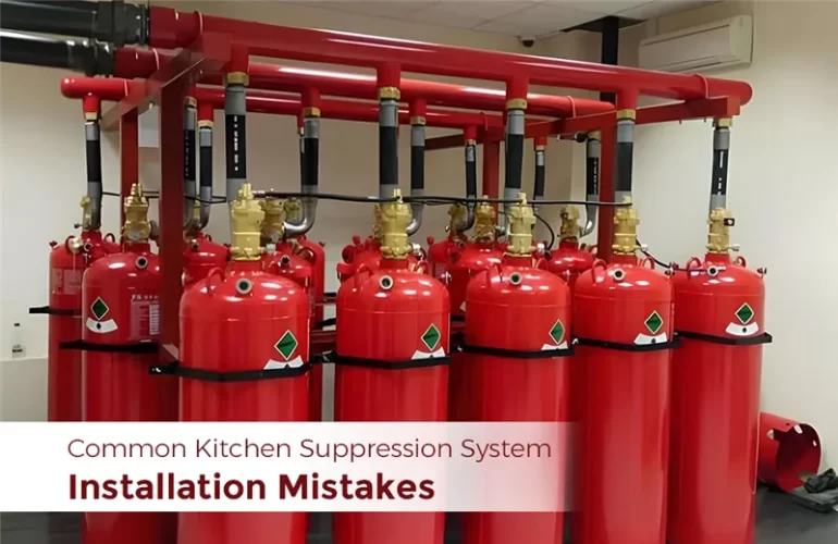 Kitchen suppression system installation